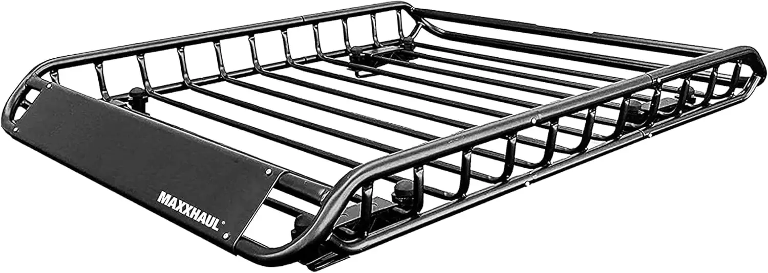 

46" x 36" x 4-1/2" Roof Rack Rooftop Cargo Carrier Steel Basket, Car Top Luggage Holder for SUV and Pick Up Trucks - 150 lb. Cap