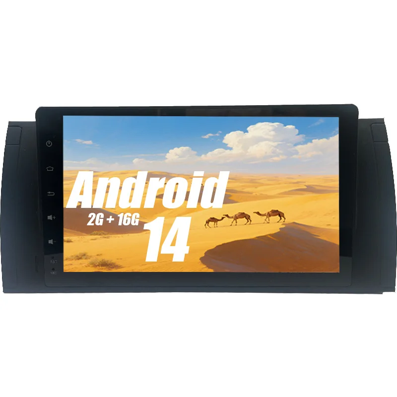 

Android car radio for BMW 5 X5 E53 E39 M5 1996-2003,stereo screen Carplay Bluetooth GPS Navigation FM radio 9’ [2+16G]