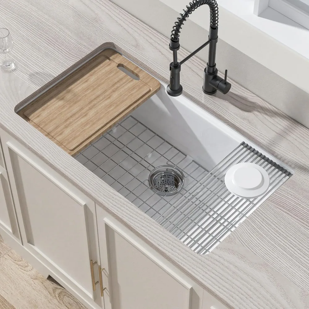 White Workstation Kitchen Sink 33 Inch - White Undermount Kitchen Sink 33