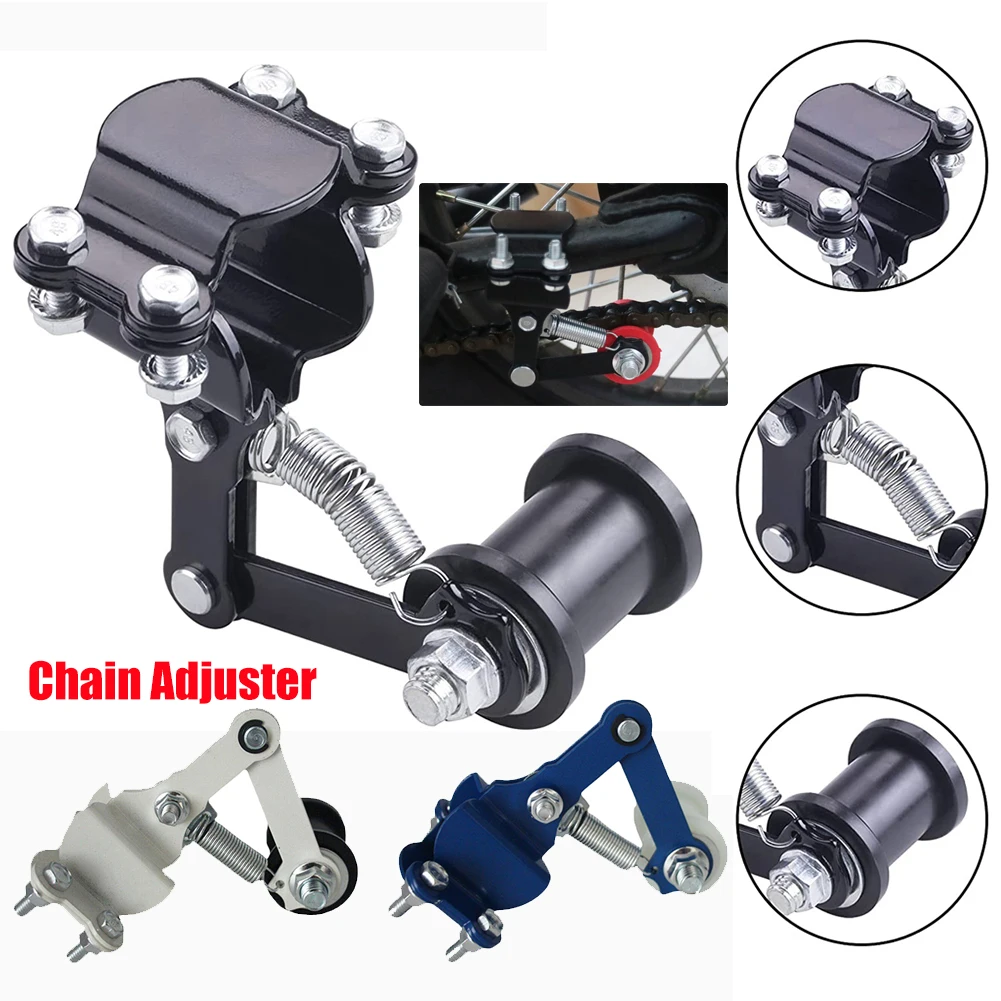 Universal Motorcycle Chain Adjuster for 50cc-500cc ATV Motocross Iron Pulley Chain Tensioner Adjuster Roller Motorcycle Tools