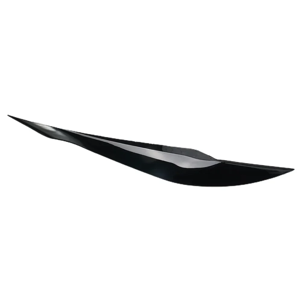 

100% Brand New Car Truck Headlight Eyebrow Left Right Vehicle Decor 1 Pair 2pcs 40*5*5cm Black Car Accessories