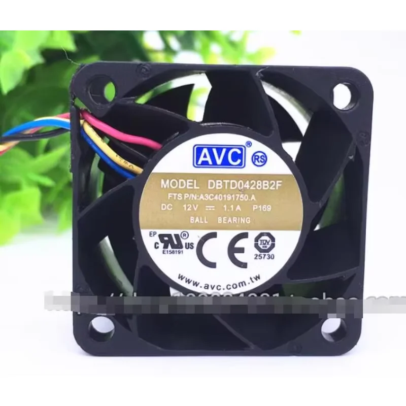 

Ltsf For AVC DBTD0428B2F DC 12V 1.10A 40x40x28mm 4-Wire Server Cooling Fan 4cm