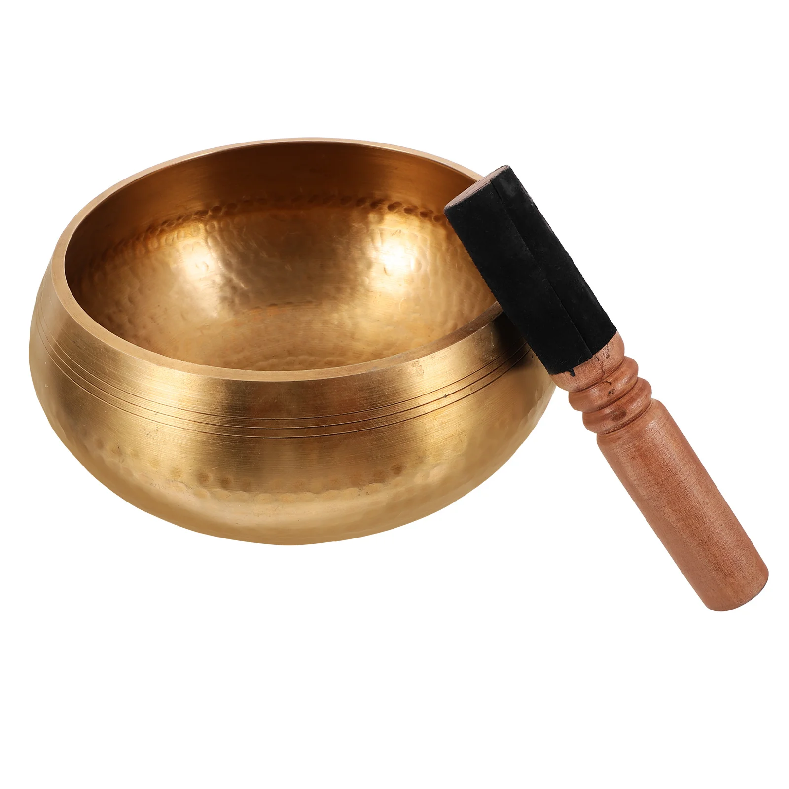 

20 .5x20.5x9.5cm Mini Singing Bowl with Stick Metal Nepal Sound Prayer Root Chakra