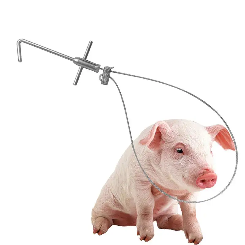 Stainless Steel Catching Pig Lasso Baoding Pig Head Grab Pig Device for small and medium-sized pigs Equipment Convenient Safety