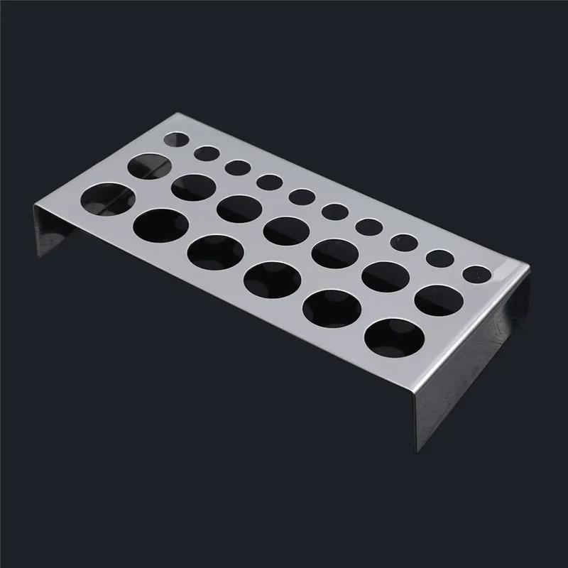 

21 Holes Tattoo Pigment Holder Tattoo Pigment Ink Cap Cup Holder Stainless Steel Shelf Rack Stand Tip Supply Tattoo Accessories