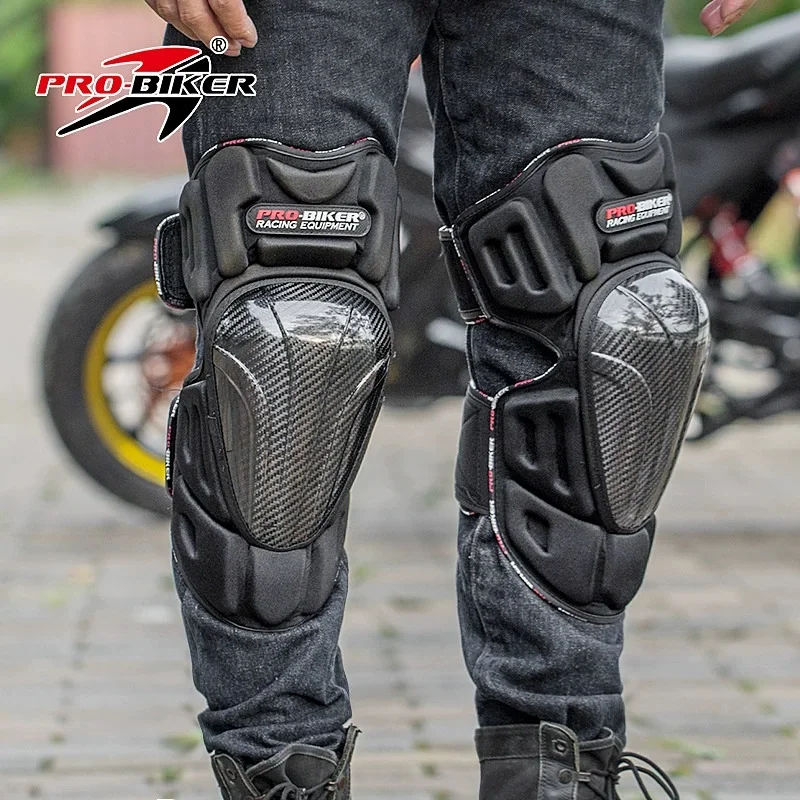 

Lightweight Carbon Fiber Motorcycle Racing Knee & Elbow Guards with Anti-Impact Leg Protection Accessories for Men and Women