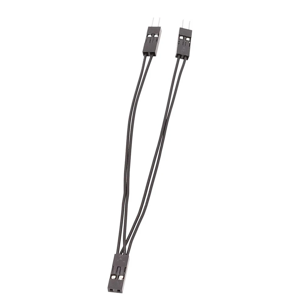 1 bis 2 Doppel-Adapterkabel, 2,54 mm, 1 Buchse auf 2 Stecker, Jumper-Splitter, 2 Pins für PC, Motherboard, Strom, SW/Reset, HDD-Festplatte