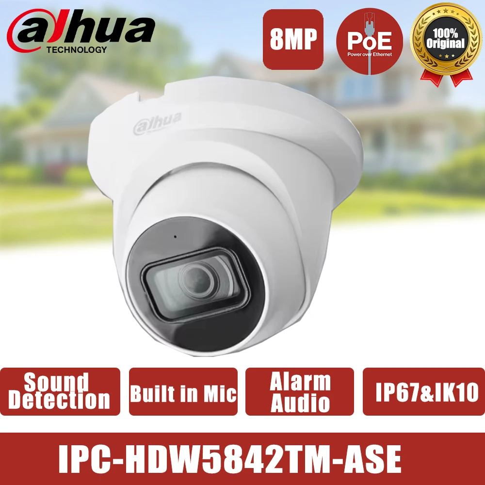 Dahua IPC-HDW5842TM-ASE 8MP IP Camera Face Detection Smart Sound Detection Acupick ePoE People Counting Security Protection