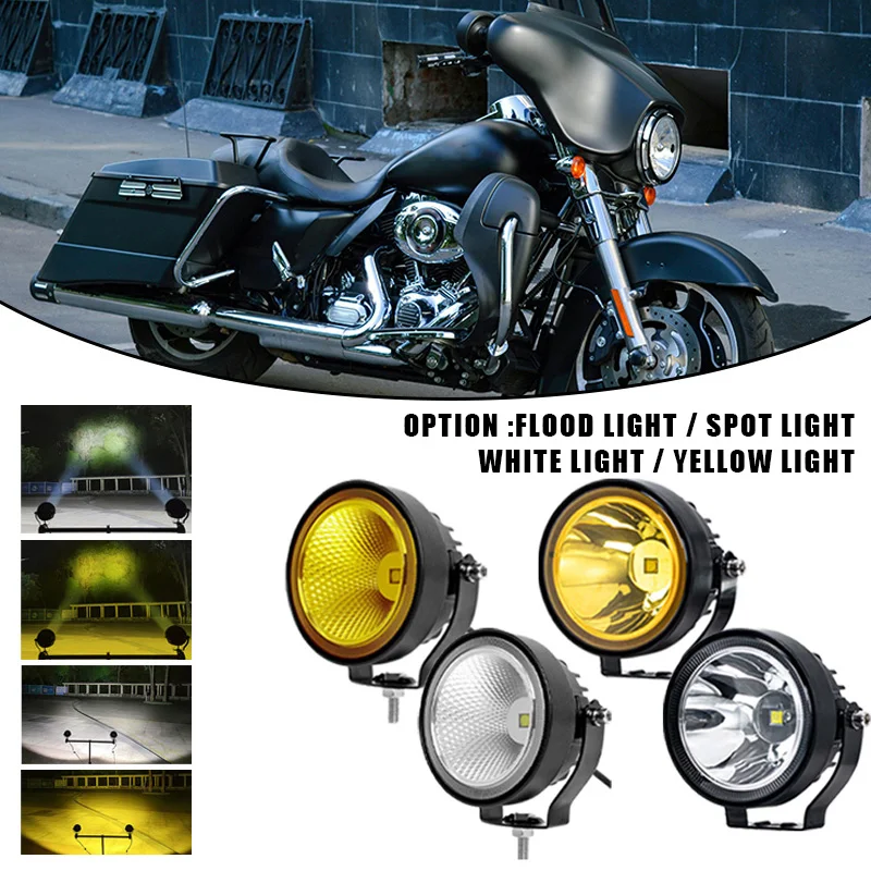 

Universal Motorcycle LED Fog Lights Auxiliary Lamp 20W 6000LM For BMW R1200GS F800GS F700GS Moto Headlight Spotlight FloodLight