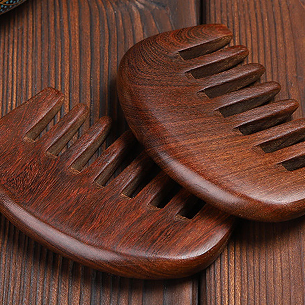 Comb for Curly Hair Comfortable Wooden Portable Massage Natural Wide Tooth