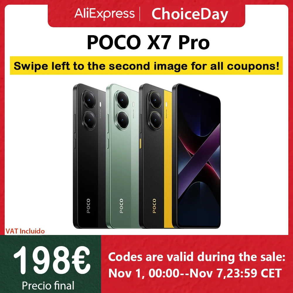 POCO X7 Pro 5G Smartphone 120Hz AMOLED 90W Charging 256GB 6000mAh Cheap Camera Phone 108MP + Fast Delivery With EU