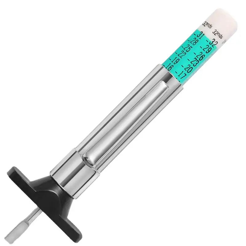 

Tire Depth Gauge Tool Reusable Professional Tire Gauge Color-Coded Accurate Measurement Tread Depth Gauge For Enhanced Vehicle