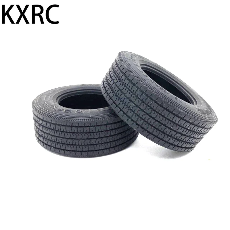 

2Pcs Rubber Tires Width 28mm Wheel for 1/14 Tamiya RC Truck Trailer Tipper Scania 770S Benz Actros 3363 Volvo MAN LESU Car Parts