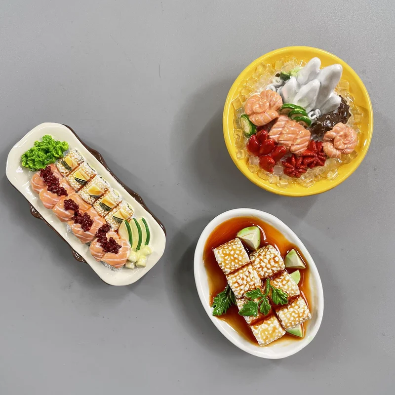 مغناطيس الثلاجة Kawaii الكرتون الغذاء مغناطيس الثلاجة لطيف مغناطيس الزخرفية شخصية خزانة مغناطيس الثلاجة #4