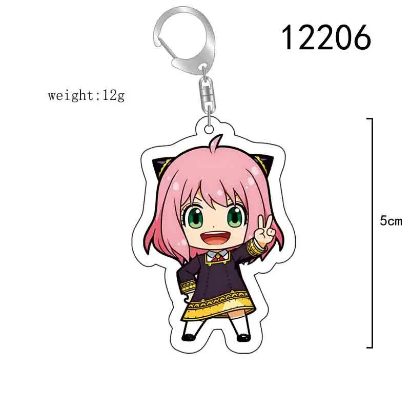 Kawaii Anime Keychain Spy X Family Alex Organ Natalie Van Sistine Megan Anya Women Accessories Cute Bag Pendant Key Ring Gifts