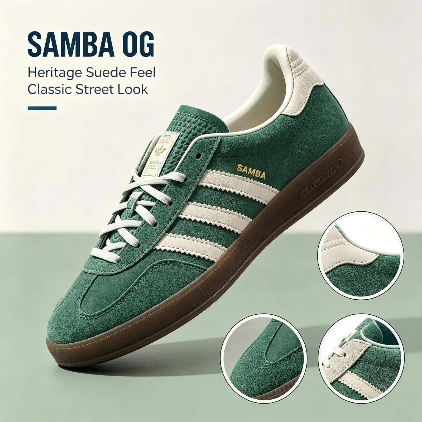 Adidas Authentic SAMBA OG JI3215 Three Leaves Leichte, verschleißfeste