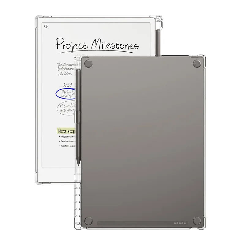 Voor Opmerkelijke Paper Pro 11,8" eBook TPU-hoes Doorzichtige achterkant met 4 schokbestendige airbags