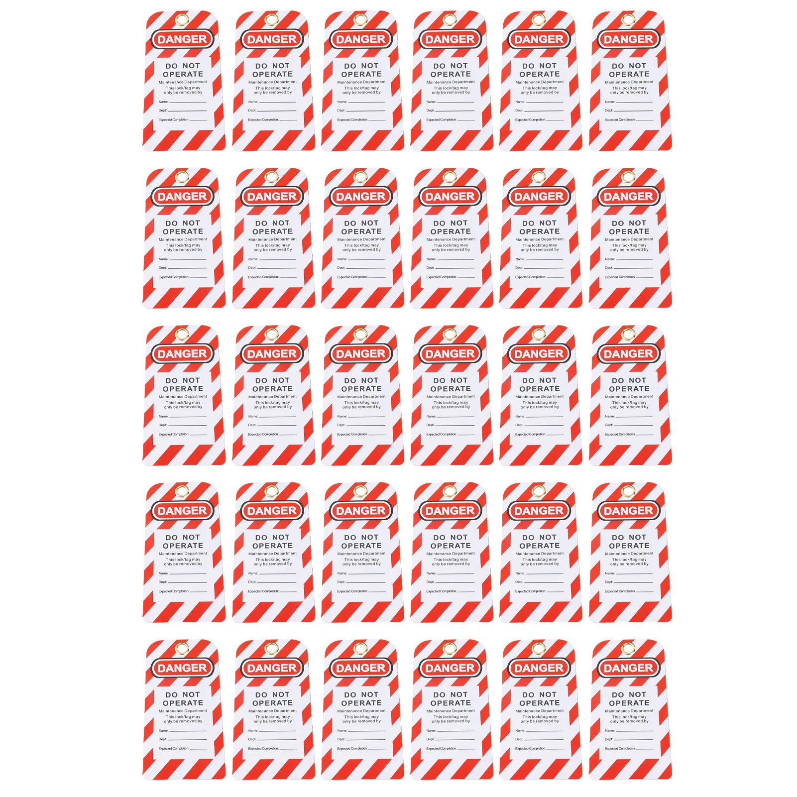 30PCS Lockout Tag Danger Do Not Operate Safety Warning Front /Back Label PVC for Equipment Danger Tag Danger Tagout Lockout Tag