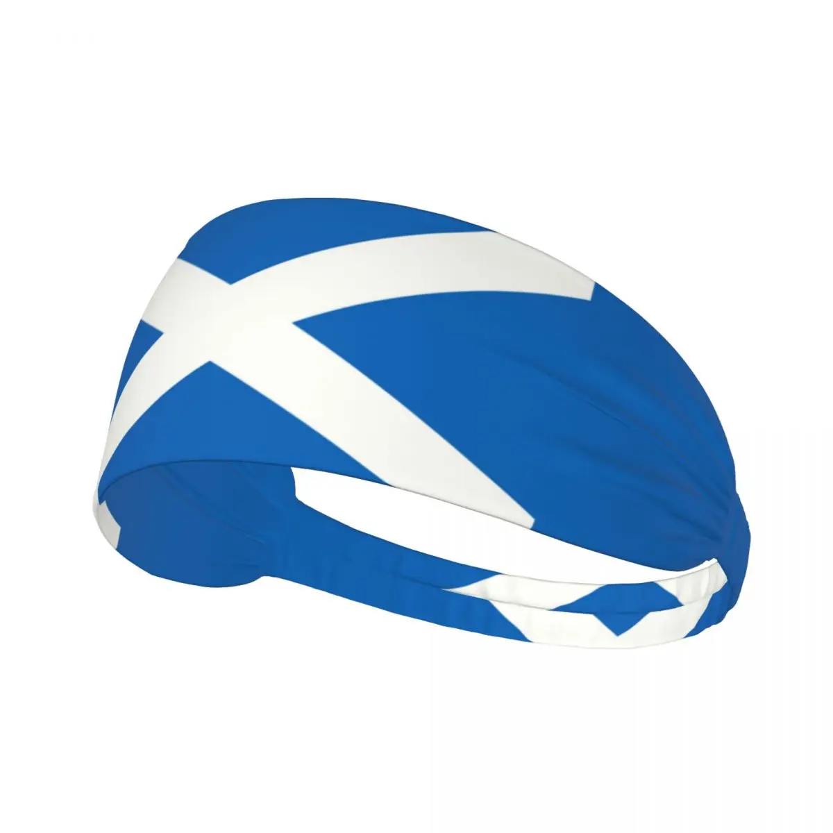 Custom Scotland Flag Headband Men Women Non Slip Moisture Wicking Athletic Sweatband for Cycling