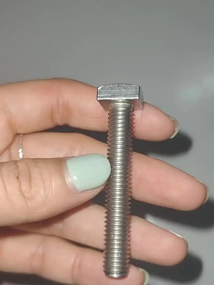 1~5Pcs M4 M5 M6 M8 M10 M12 GB35 304 Stainless Steel Square Head Screws Bolts Length 8-100mm (Color : 100mm, Size : M4-5pcs