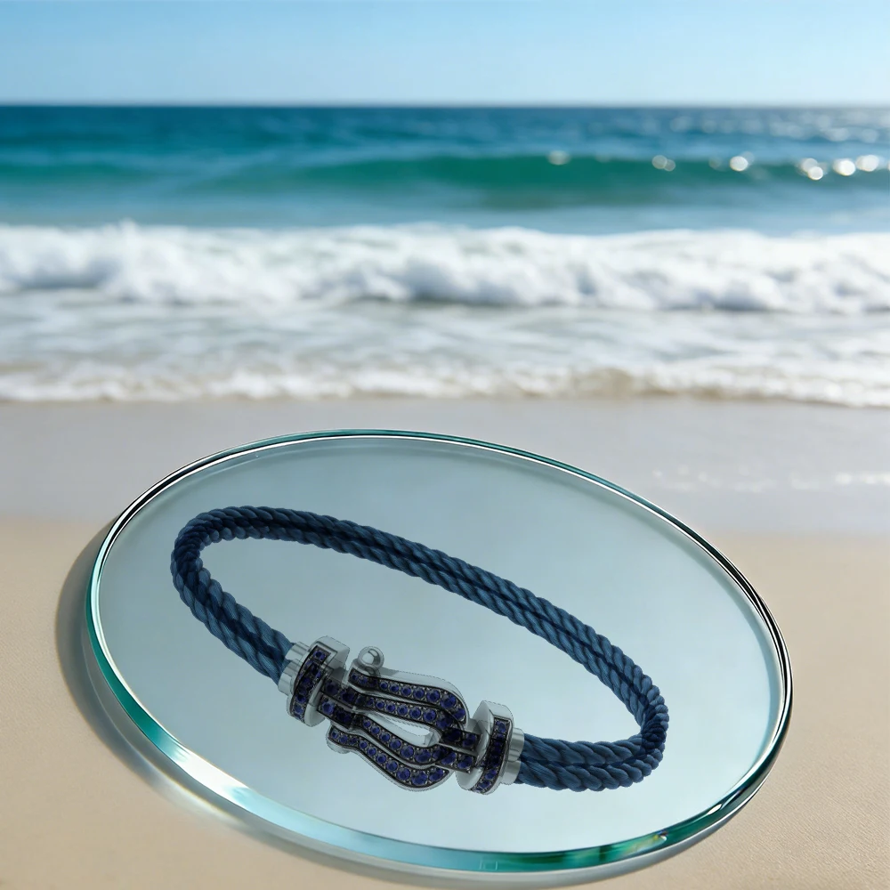 

Браслет Marti из нержавеющей стали с цветными бриллиантами, подходит как мужчинам, так и женщинам, для повседневной носки и на свиданиях.