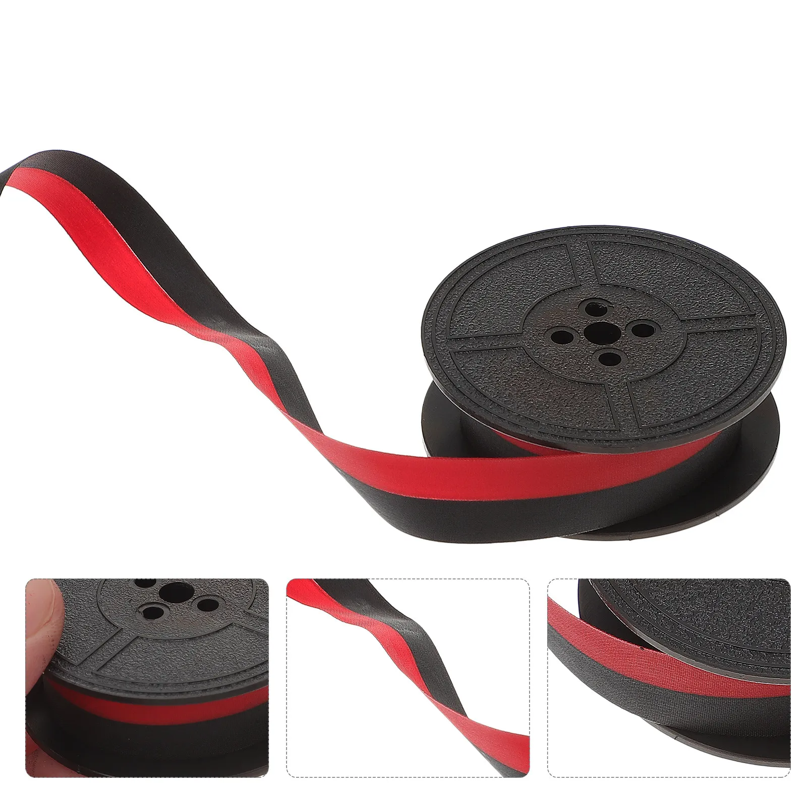 

Typewriter Ribbon Universal Replacement Black and Red Ink Ribbon High-Strength 66 Nylon Base Smudge-Resistant Sharp Text