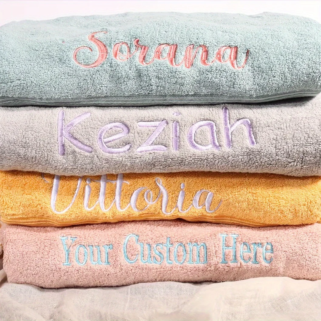 34x75cm Embroidered Name Hand Towels Custom Name Men Women Cotton Towel Personalized Monogrammed Handtowel Wedding Party Gift