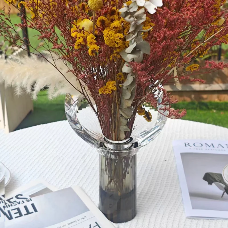 

Элитные классические стеклянные вазы и декоративные изделия в скандинавском стиле для дома, оптовая продажа хрустальных украшений и столовой посуды