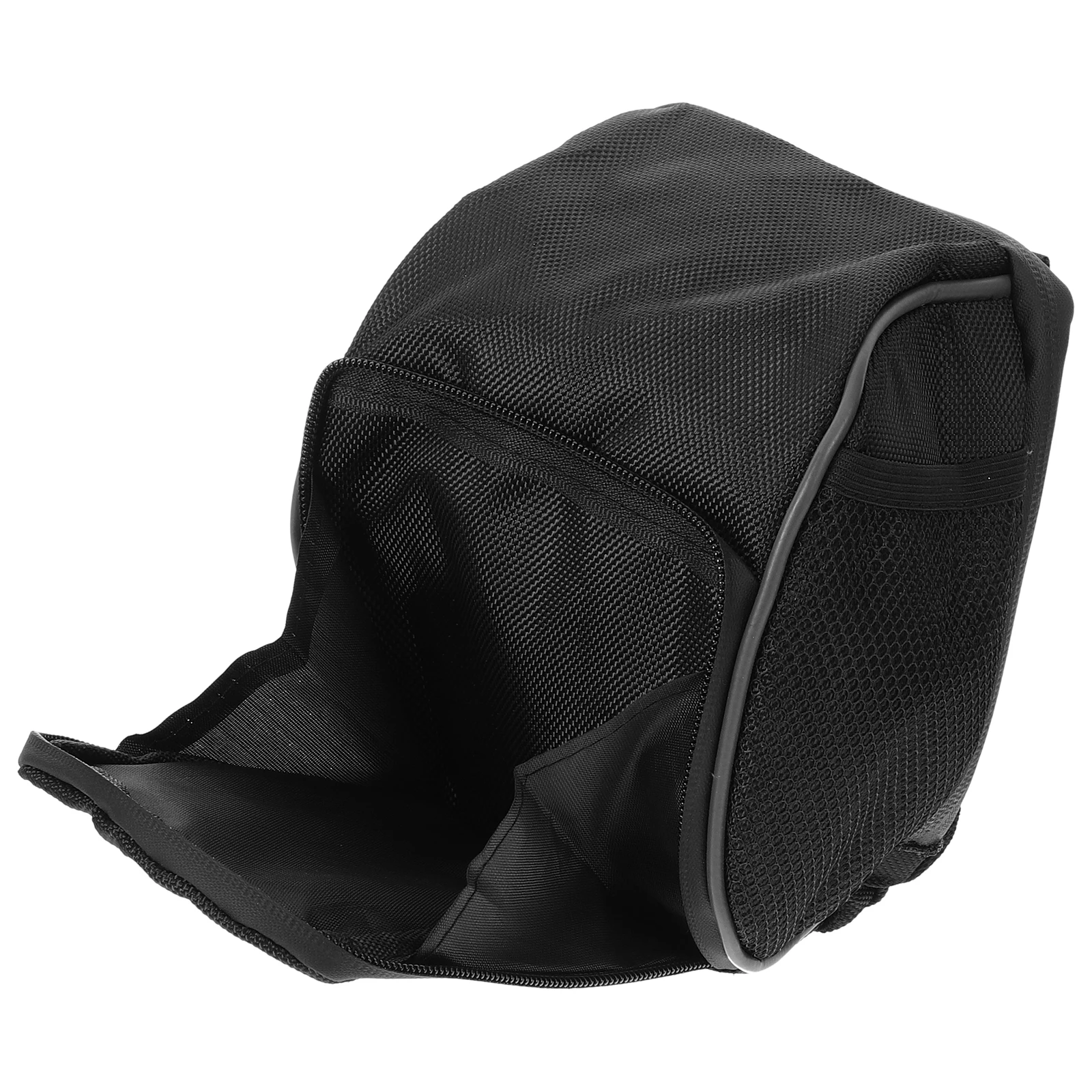

Bike Seat Bag Black Handlebar Storage Pouch Large Capacity Zippered Pockets Mesh Compartments Cycling Accessories for Bikes