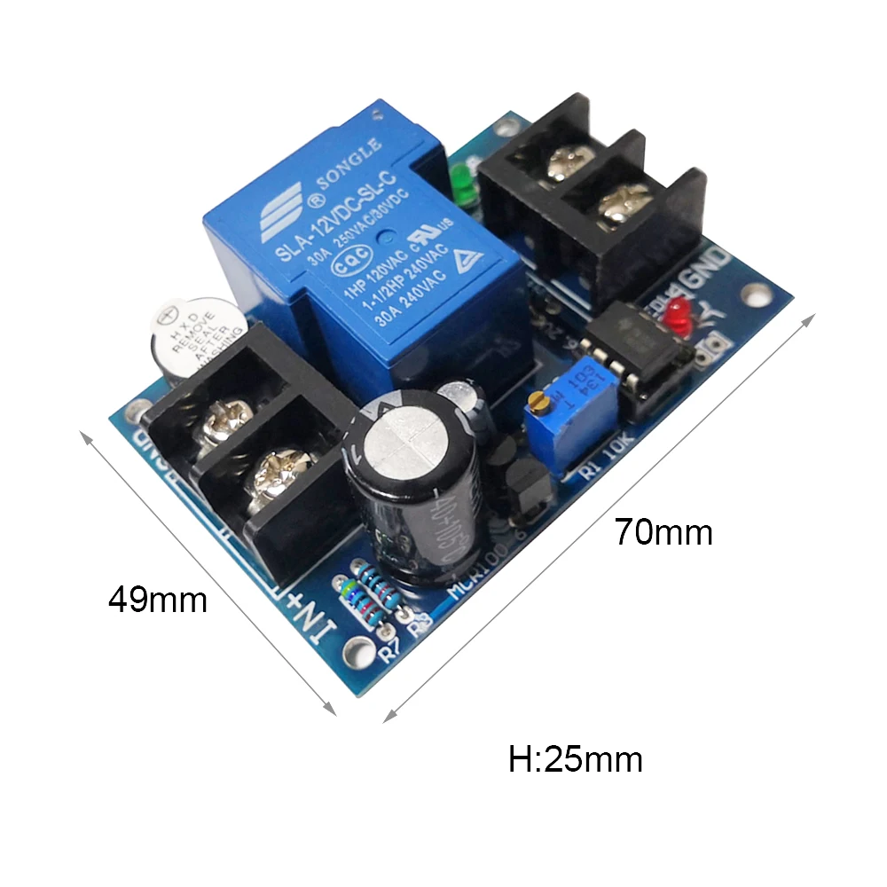 DC 12V 24V Lead-Acid Lithium Battery Discharge Controller Low Voltage Over-Discharge Protection Board with Alarmer 5-20S Delay