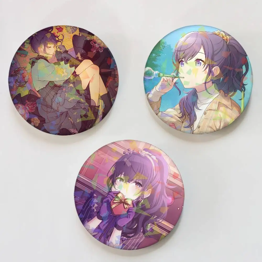 Süße A-Asahina Mafuyu Runde Laser Abzeichen Brosche Kleidung Rucksack Zubehör Revers Dekoration Geschenk