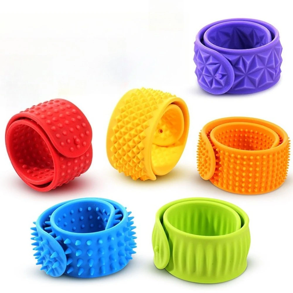 

6pcs Fidget Toys Antistress Slap Bracelets Toys Slap Silicone Patting Circle Sensory Classic Toy Decoration for Children Autism