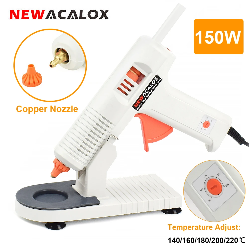 NEWACALOX 150W Hot Melt Glue Gun with Tempture Adjust Professional Grade Hot Glue Gun for Carpentry, Repairs & Remodeling EU/US