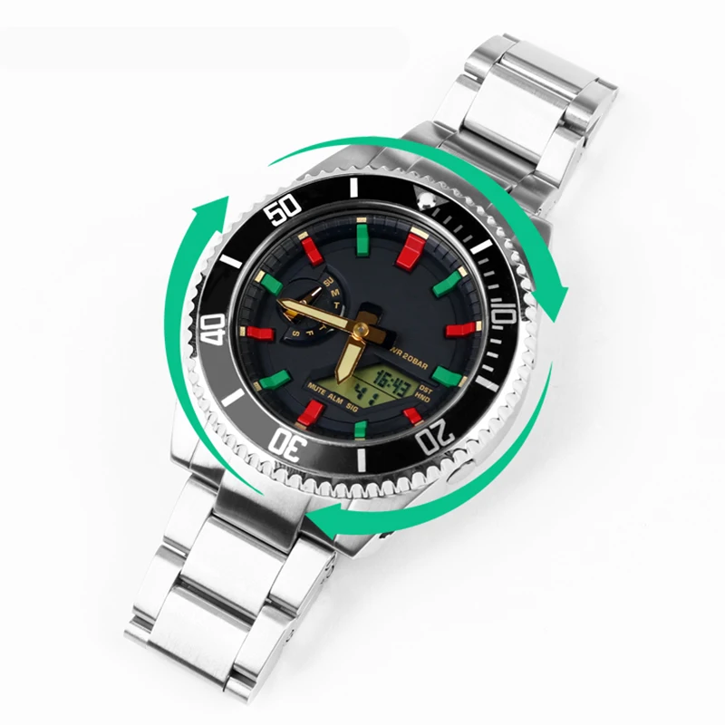 علبة ساعة معدنية فضية كاملة ، مدي دوران ، حزام الحافة ، مجموعة الفرقة ، الفولاذ المقاوم للصدأ ، كاسيو البلوط ، طقم عصري مجددة ، GA2100 ، GA2110