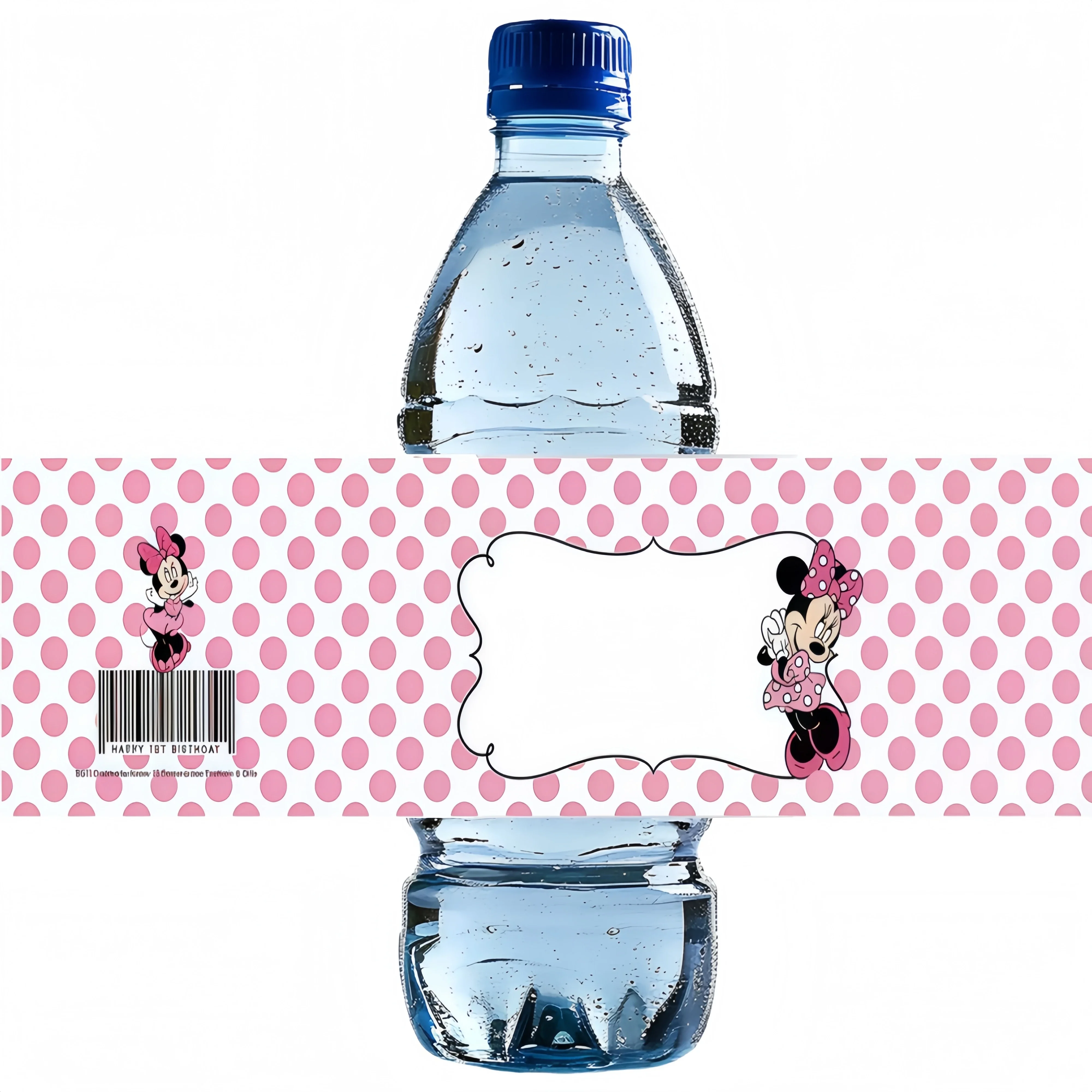 Minnie Party Supplies Bottle Labels For Baby Shower Kids Water Bottle Sticker Birthday Party Decoration view 3