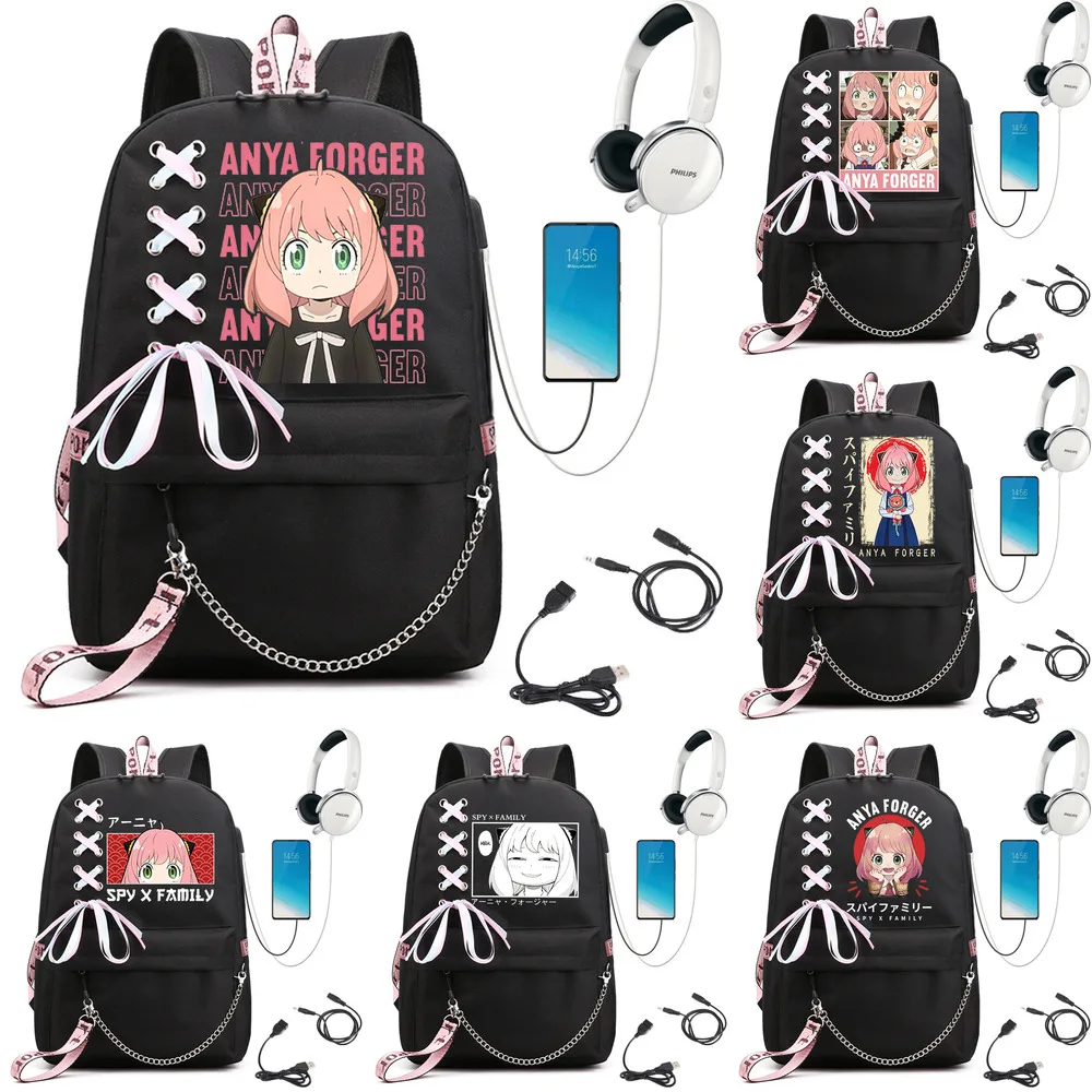 

Anime Spy X Family Anya Forger Backpack Shoulder Bags Student School Book Bags Women Girls Laptop Travel Bags Mochila Gift