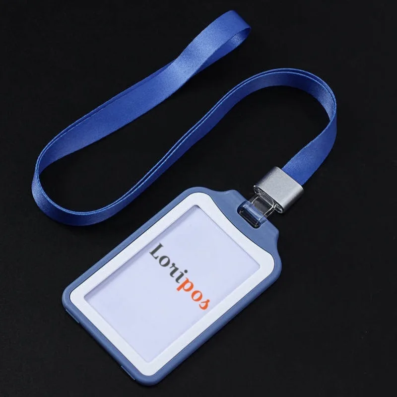 

Держатель для рабочего удостоверения, двухцветный, с ремешком, для студенческого, школьного, пропускного и рабочего бейджа