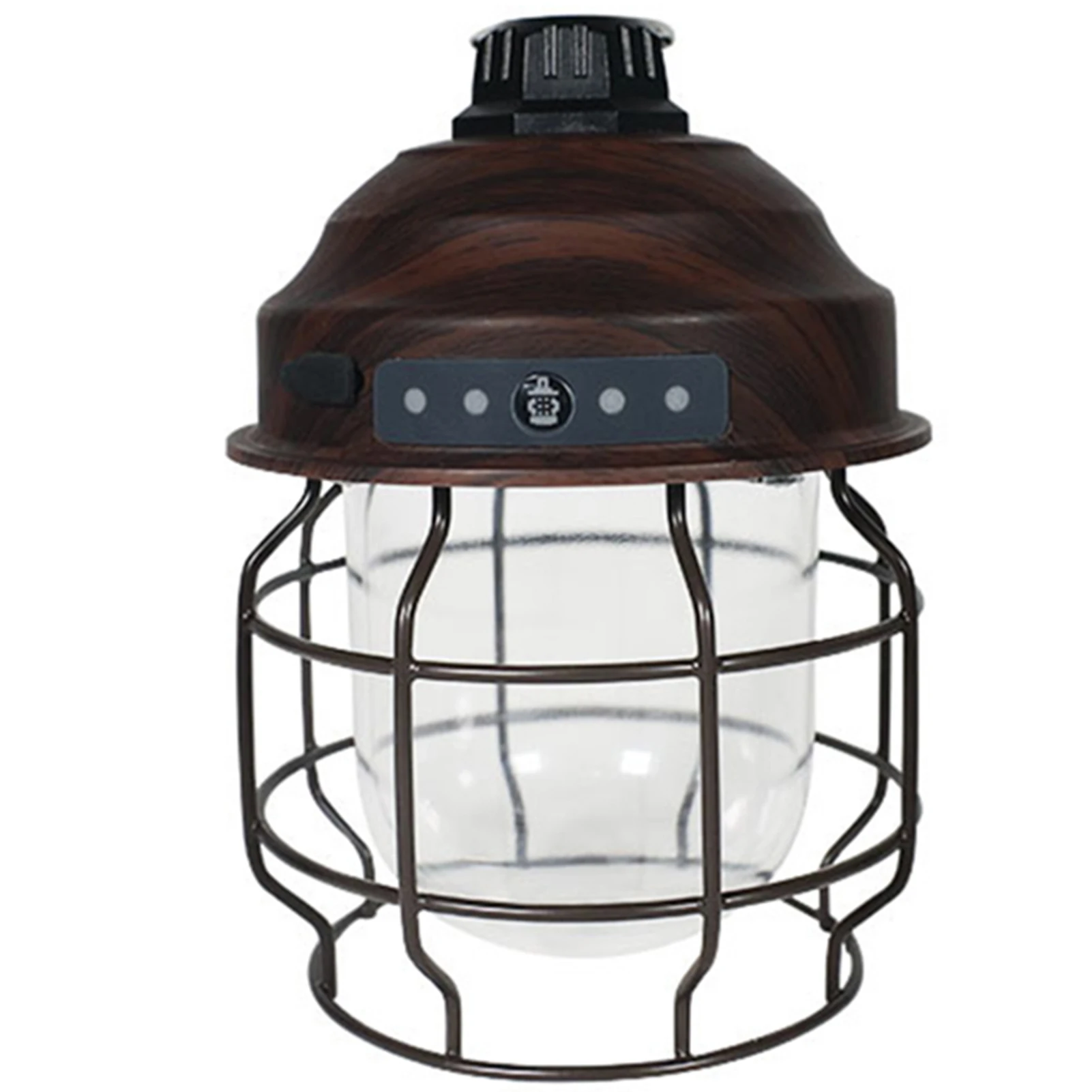 LED Camping Lantern Vintage Design USB Rechargeable Camping Light 3 Levels Dimmable Waterproof For Outdoor