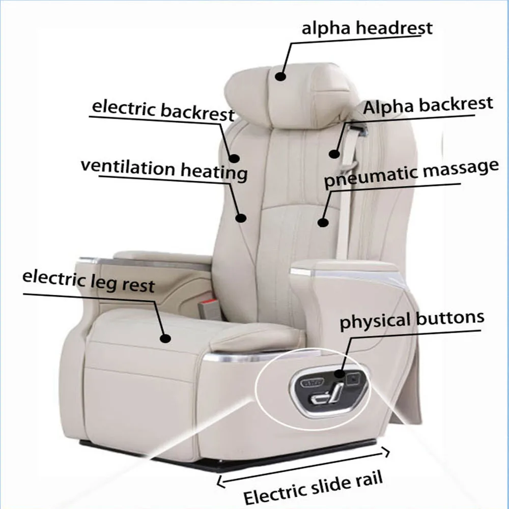 

Car Seat Interior Modified Electric Vip Luxury Car Seat with Massage Ventilated for Vip Van Staria Vip