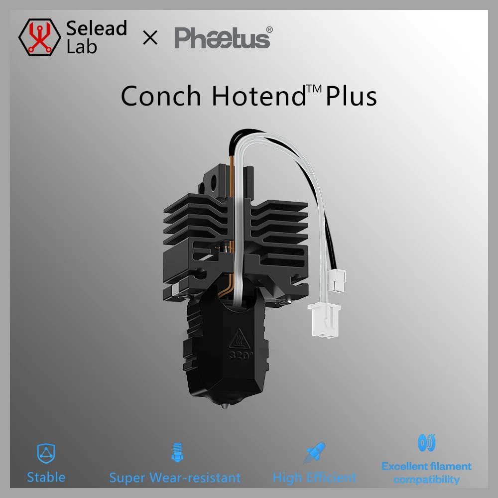 

Seleadlab Phaetus Upgraded Conch Hotend / Conch Hotend Plus EndCoat Nozzle / Silicon Carbide Nozzle For Bambu Lab X1 Series