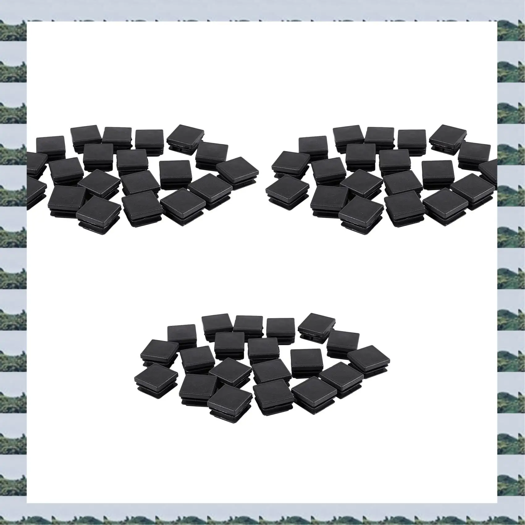 

ABQR 60 Pcs Plastic Square Blanking End Caps Tube Inserts 25Mm X 25Mm