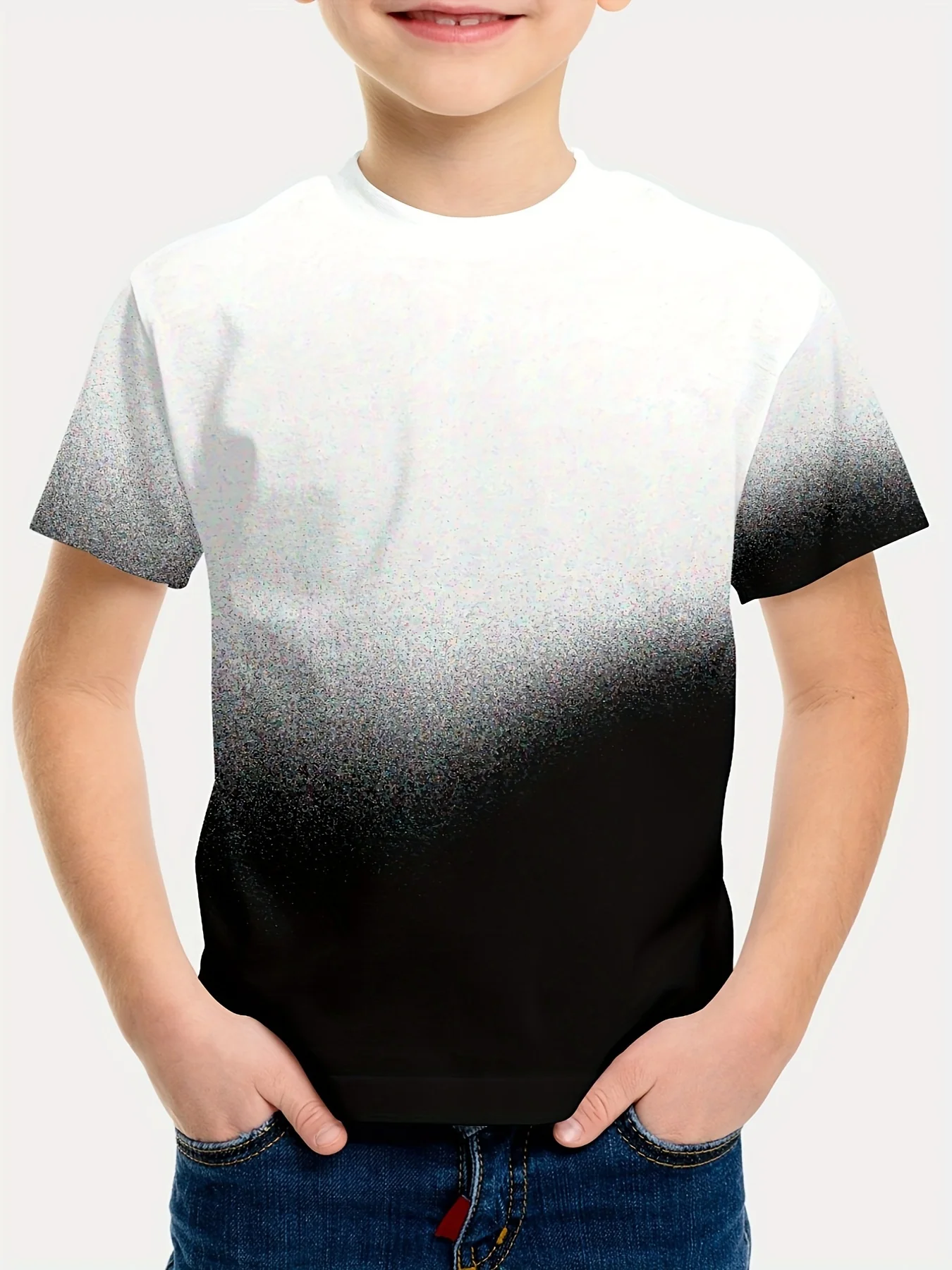 Kids Boys Summer Tee, New Arrival Premium Casual Outdoor Short‑Sleeve T‑Shirt, Breathable Comfort Printed Children Top