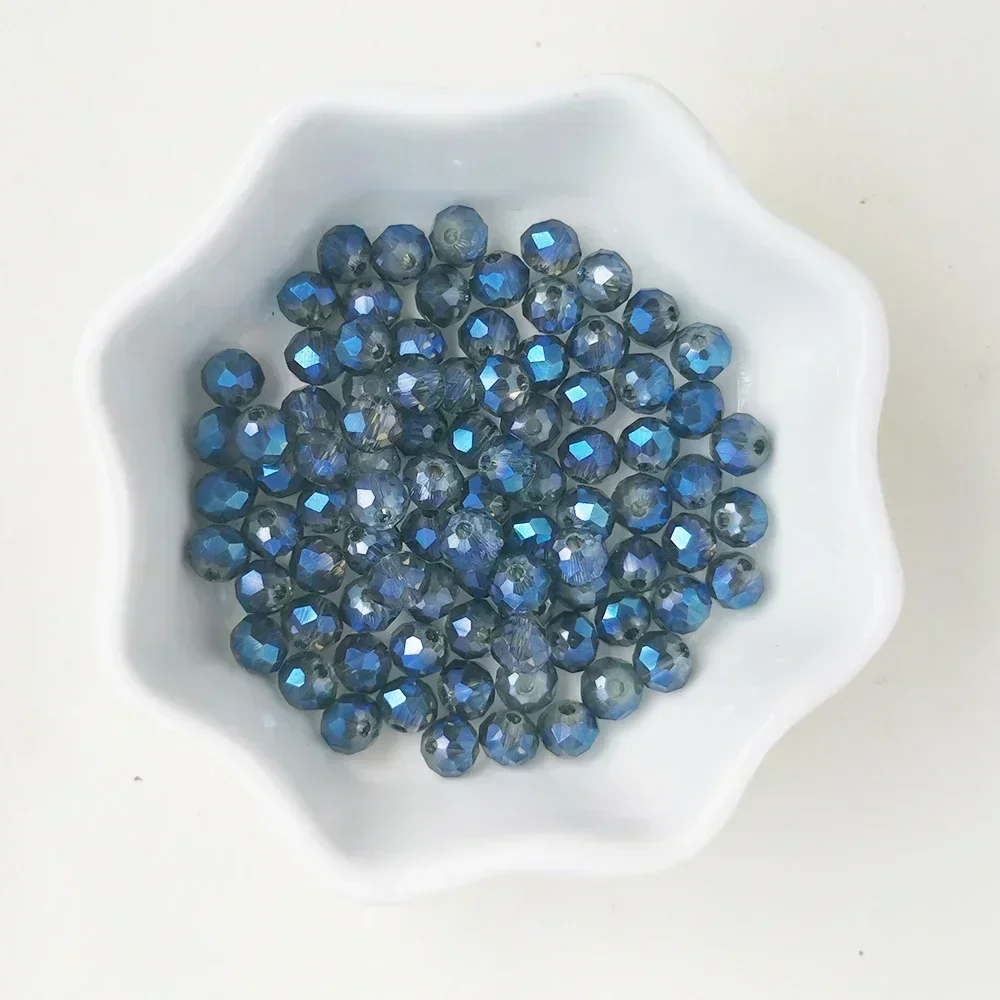 50pcs 4*6mm Rondell Austria Faceted Crystal Beads