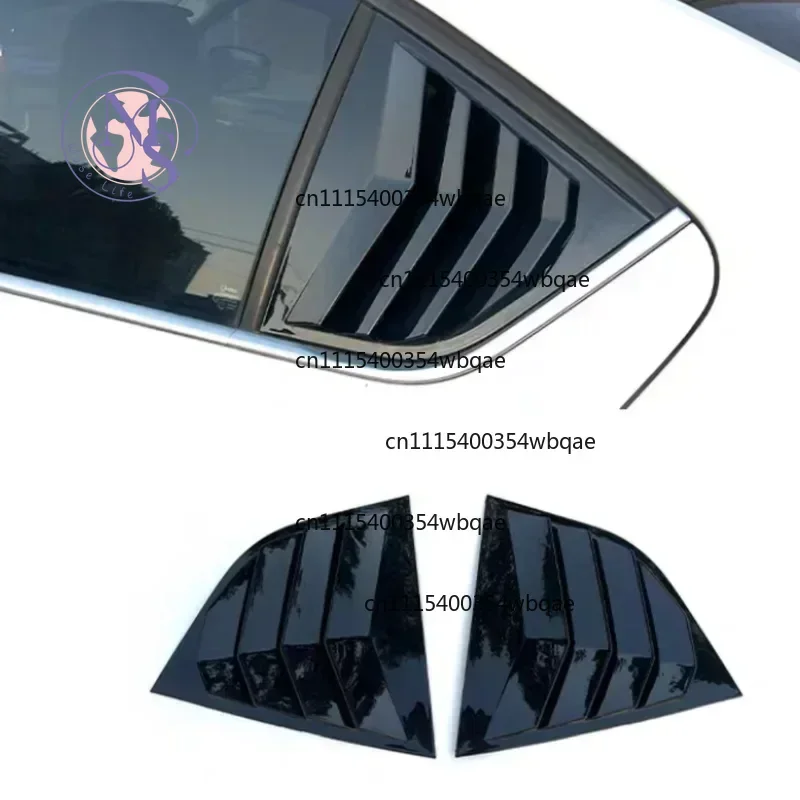 Rear Window Louver Shutter Vent Cover Trim Gloss Black Carbon Look For Octavia MK3 5E 2018-2020 Auto Exterior Parts
