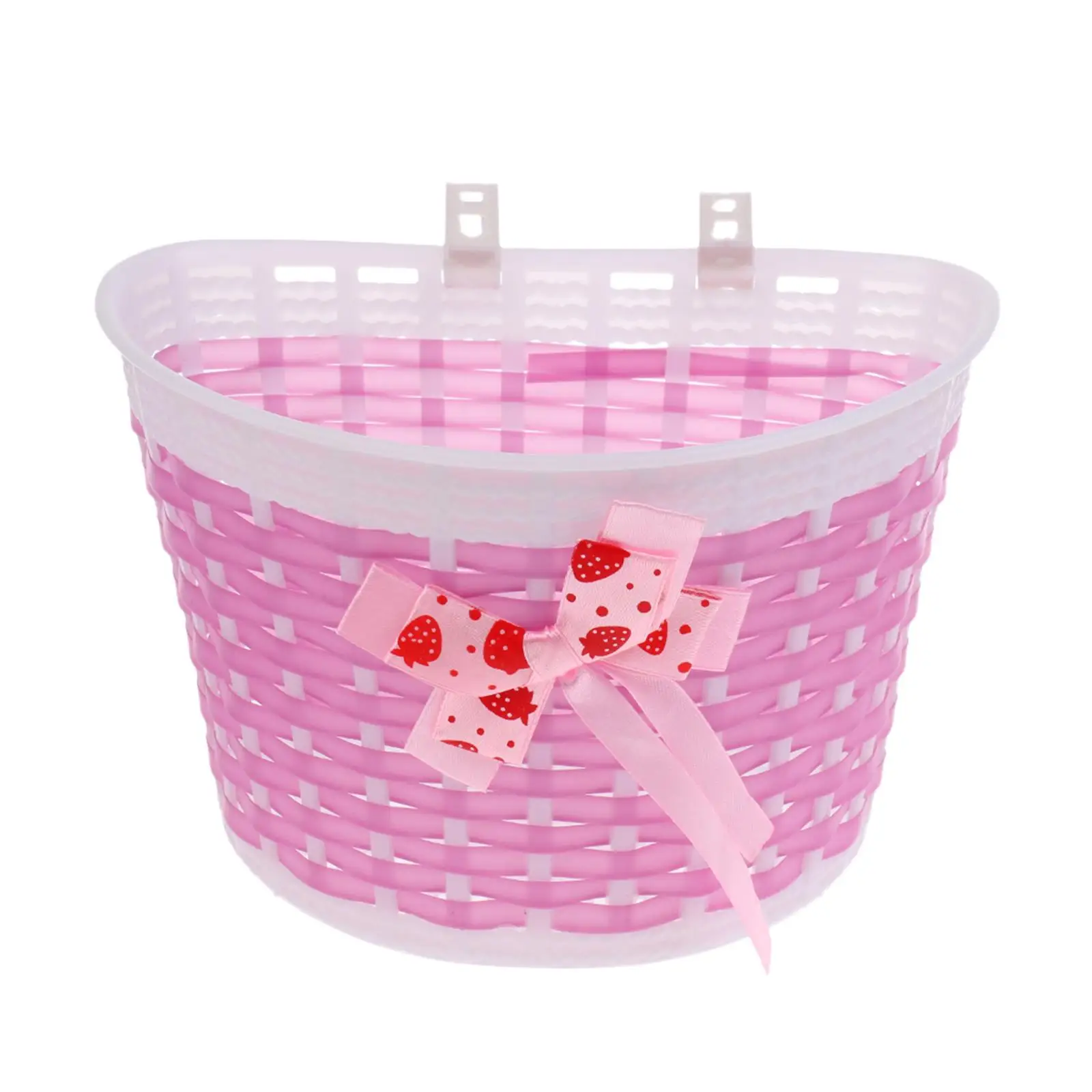 Plastic Children Kids Girls Front Handlebar Basket Detachable Shopping