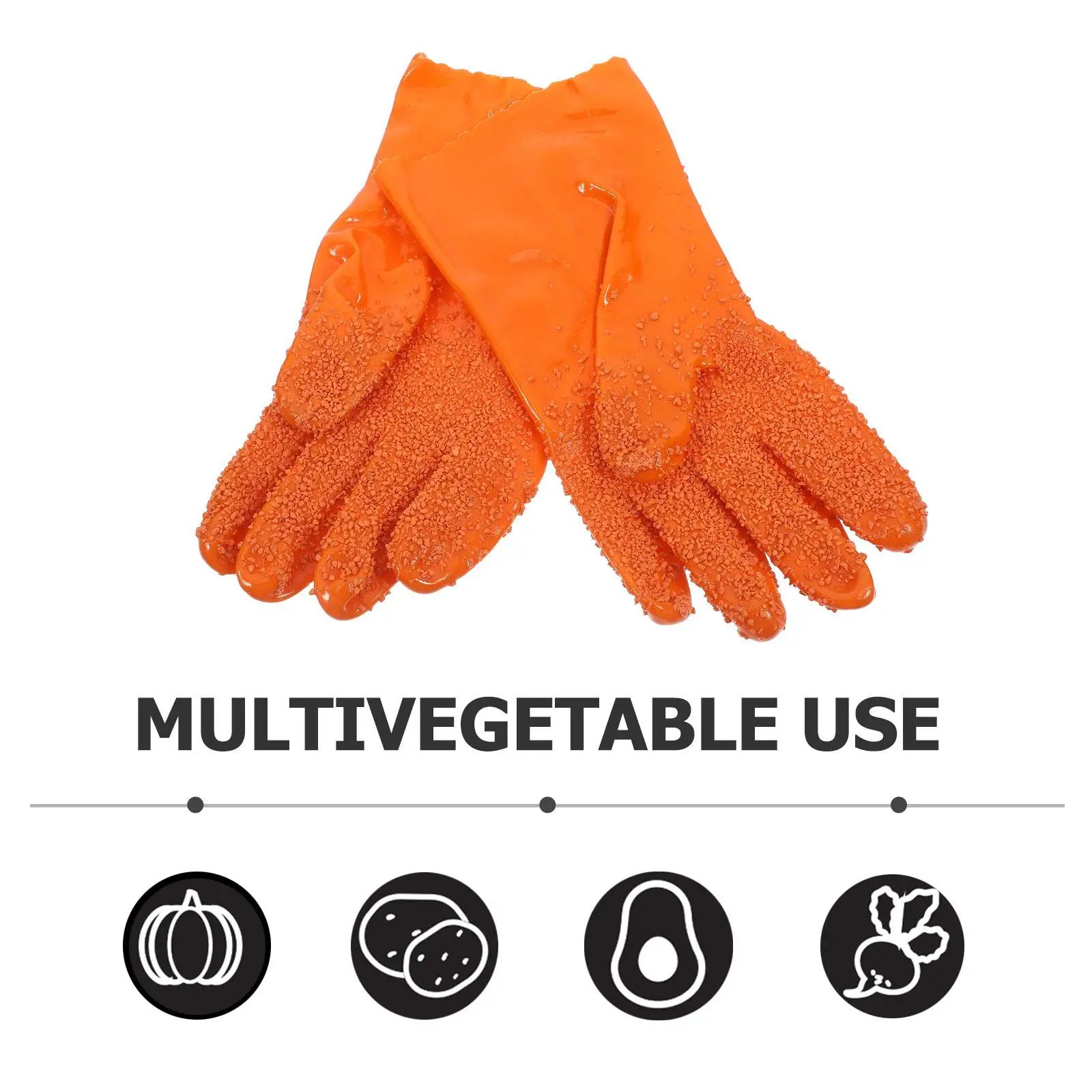 Peeled Gloves Vegetable Processing Tool Peeling Potato Peeler Veggie Protective Kitchen Gloves Non Toxic PVC Waterproof One Size