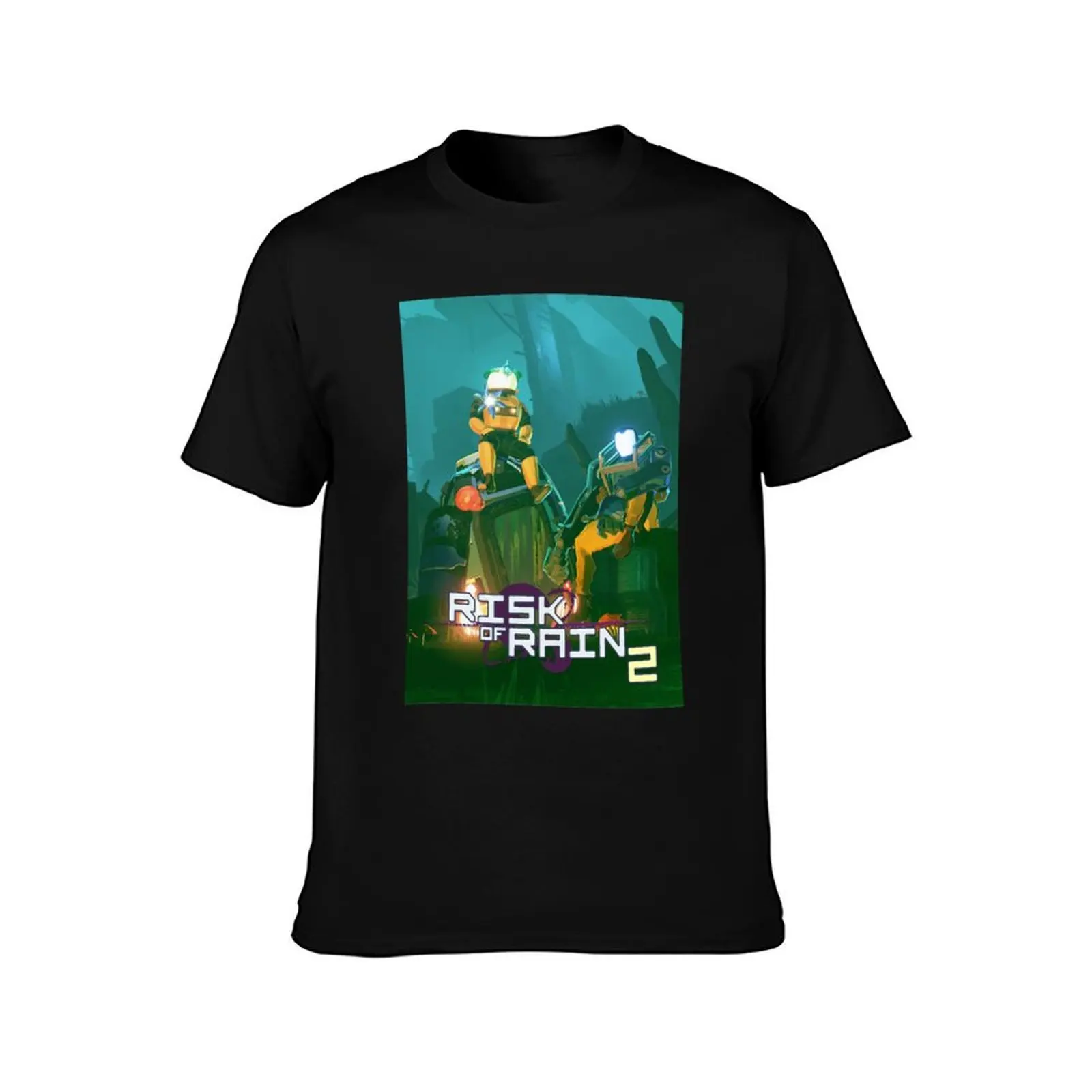 Risk of rain T-Shirt Summer Casual Cotton Tee Oversized Streetwear Tops Vintage Graphic Print Loose Fit Short Sleeve