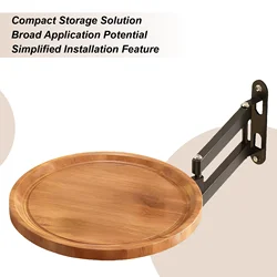 Wall Mounted Folding Tray Table Wall-Mounted Retractable Desk Balcony Coffee Table For Apartment Bedroom RV Owners Homeowners