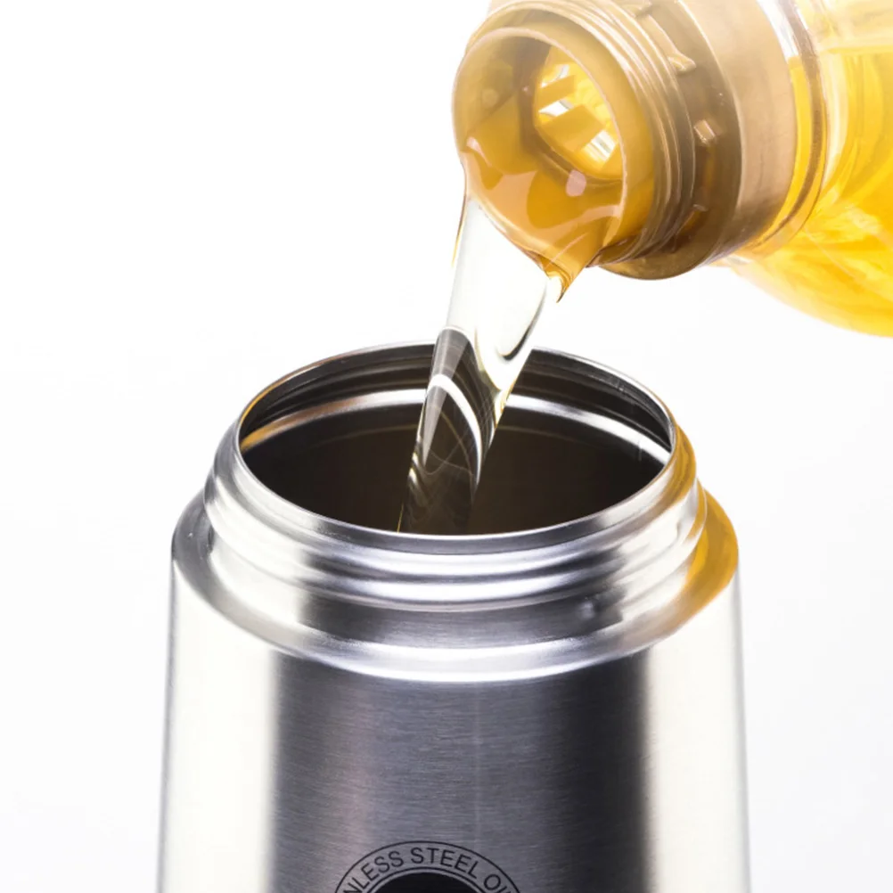 

Automatic Opening Closing Oil Dispenser Bottle Stainless Steel PP Large Capacity Kitchen Tool Soy Sauce Vinegar Olive Oil
