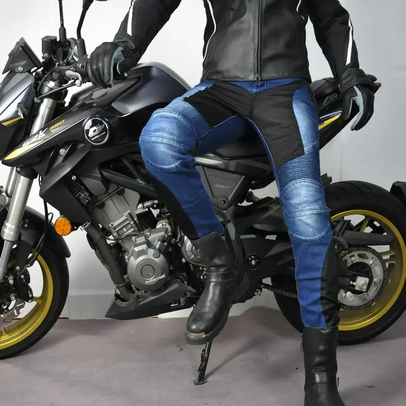 

Motorcycle Jeans Men's Summer Mesh Breathable Self-cultivation Motorcycle Outdoor Protective Gear Anti-fall Riding Pants